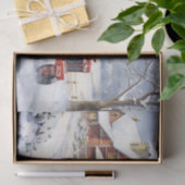 オールドトラクター&バーンスノーウィーウィンターファームクリスマス 薄葉紙 (ギフト)