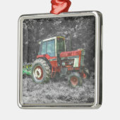 オールドトラクタ国際的ーパインタリー メタルオーナメント (左)