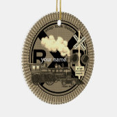 オールドトレイン名前をカスタムするオーナメント セラミックオーナメント (右)