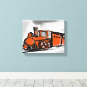 オールドトレイン キャンバスプリント (インサイチュ (ウッドフロア))