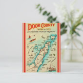 オールドドアカウンティ魚釣りマップ ポストカード (スタンド正面)