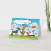 オールドドッグユーモークカップケーキお誕生日ケーキ カード (正面)