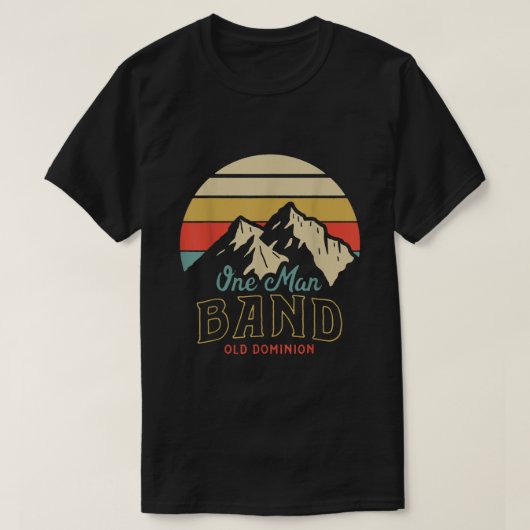 オールドドミニオンワンマンバンドマウンテンズ Tシャツ (デザイン正面)