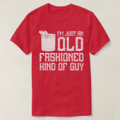 オールドドリンクファッションドカクテルレシピウイスキー Tシャツ (デザイン正面)