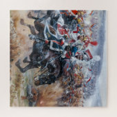 オールドナポレオン絵を描の戦場ライプツィヒ ジグソーパズル (横)