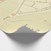 オールドナンタケットMA町の地図(1905) ラッピングペーパー (角)