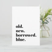 オールドニュース・ボロー・ブルー・モダン・ミニマリスト・ボールドフォント セーブザデート (スタンド正面)