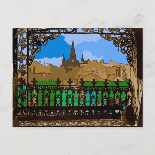 オールドハウスバルコニーニューオーリンズ ポストカード (正面)