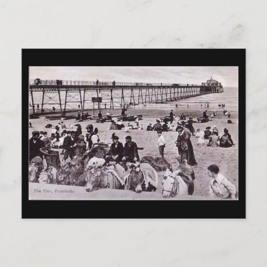 オールドハガキ、エディンバラ、ポルトベロビーチ ポストカード (正面)