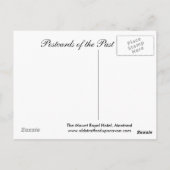 オールドハガキ、山王室のホテルモントリオール ポストカード (裏面)