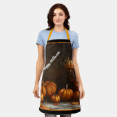 オールドハッピーハローウィンホームコレクション エプロン (着用した状態)