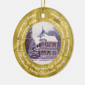 オールドハビクトリアンウス – ホームフォーザホリデーズ セラミックオーナメント (左)