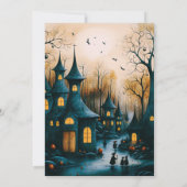 オールドハファッションドロウィーンヴィレッジヴィンテージハロウィーン 招待状 (裏面)