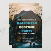 オールドハファッションドロウィーンヴィレッジヴィンテージハロウィーン 招待状 (正面/裏面)