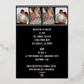 オールドハリウッドゴイルフォイルクラシーフィルムストリップ招待状 箔招待状 (裏面)