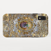 オールドハリウッドシックXRタフエレガントモノグラム Case-Mate iPhoneケース (裏面(横))