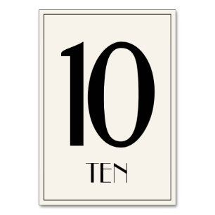 オールドハリウッドスタイルテーブル番号 テーブルナンバー