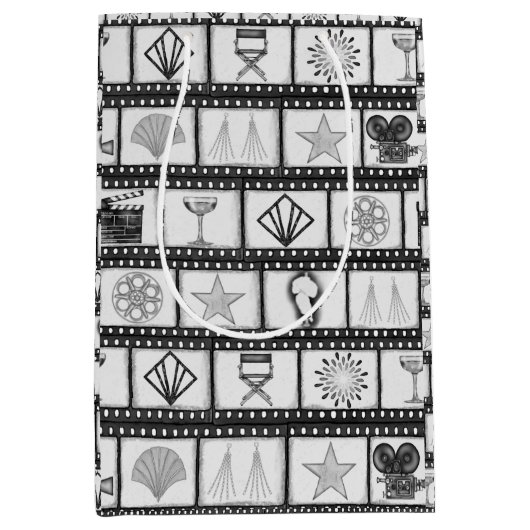 オールドハリウッドフィルム抱き枕 ミディアムペーパーバッグ (正面)