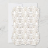 オールドハリウッド素晴らしギャツビーのホワイトウェディング招待 招待状 (裏面)