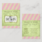 オールドハリウッド$10オフパスかわいらし名刺 名刺 (正面/裏面)