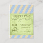 オールドハリウッド$10ブルーパスかわいらし名刺 名刺 (裏面)