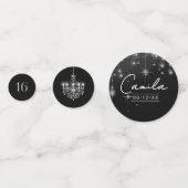 オールドハリウッドB & Wシャンデリアスウィート16 ID1108 コンフェッティ (裏面)