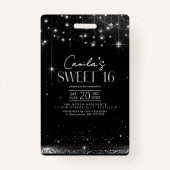 オールドハリウッドB & Wシャンデリアスウィート16 ID1108 バッジ (裏面)