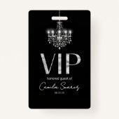 オールドハリウッドB & Wシャンデリアスウィート16 ID1108 バッジ (正面)