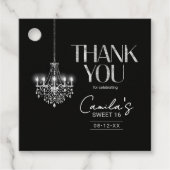 オールドハリウッドB & Wシャンデリアスウィート16 ID1108 フェイバータグ (正面)