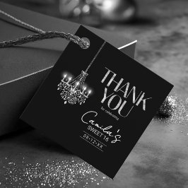 オールドハリウッドB & Wシャンデリアスウィート16 ID1108 フェイバータグ