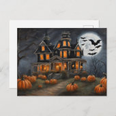 オールドハロウィーンハウスアンドパンプキンス シーズンポストカード (正面/裏面)