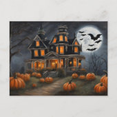 オールドハロウィーンハウスアンドパンプキンス シーズンポストカード (正面)