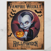 オールドハロウィーン新聞ヴァンパイアスクラップブック紙 (裏面)