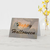 オールドハロウィーン カード (黄色い花)