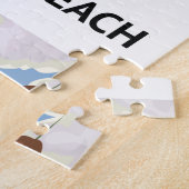 オールドハンスタントンビーチ旅行ポスター ジグソーパズル (側面)