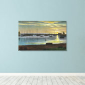 オールドハーバーでの日の出 キャンバスプリント (インサイチュ (ウッドフロア))