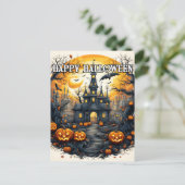 オールドハ不気味ウス幽霊のよく出るハロウィーン ポストカード (スタンド正面)