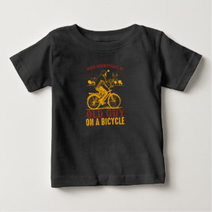オールドバイクデザイン 自転車 バイクの力を過小評価しないで ベビーTシャツ