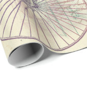 オールドバイク、バルーン、黄色のスクリプト ラッピングペーパー (ロールコーナー)