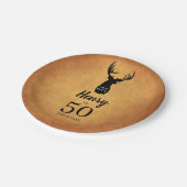オールドバック50thバースデーパーティー紙プレート ペーパープレート (アングル)