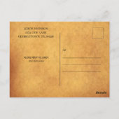 オールドバック50th誕生日パーティーへの招待 ポストカード (裏面)