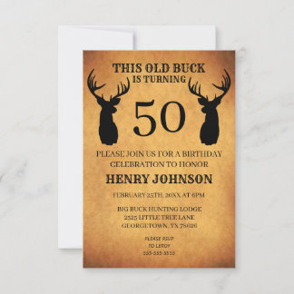 オールドバック50th誕生日パーティー 招待状
