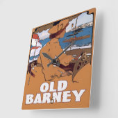 オールドバーニーバーネガットライトハウスヴィンテージスタイル スクエア壁時計 (傾斜)