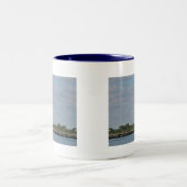「オールドバーニー」バーネガットライトハウスLBI NJ ツートーンマグカップ (中央)