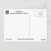 「オールドバーニー」バーネガットライトハウスLBI NJ ポストカード (裏面)
