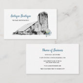 オールドバーンアンドバイアンティークショップビジネスカード 名刺 (正面/裏面)