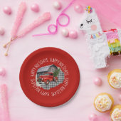 オールドバーンアンドレッドトラック7インチラウンド紙プレート ペーパープレート (パーティー)