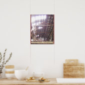 オールドバーンインテリアの梁と垂木 ポスター (キッチン)