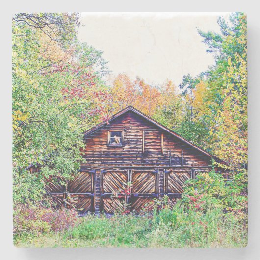 オールドバーンイン秋 ストーンコースター (正面)