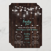 オールドバーンメイソンジャースライツエイジーンバースデーパーティー 招待状 (正面/裏面)